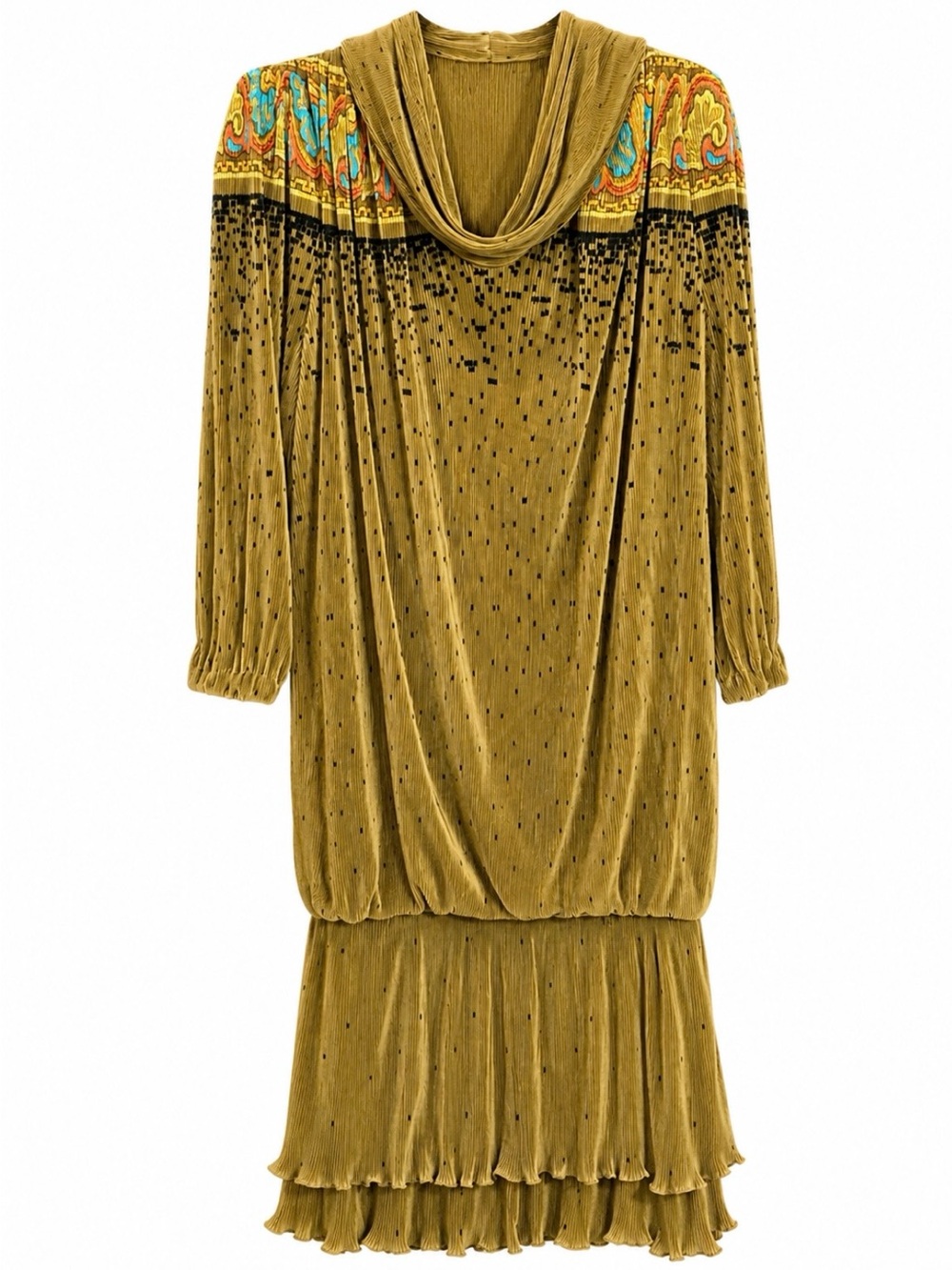 Vintage Mustard Yellow Virginia Paris Dress
